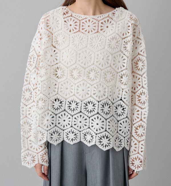  「カギ針編み風2WAYカーディガン」|カーディガン|