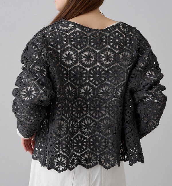  「カギ針編み風2WAYカーディガン」|カーディガン|