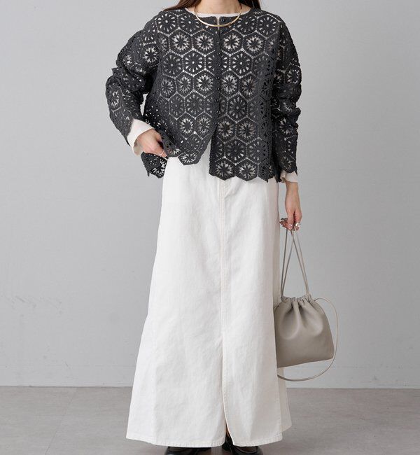  「カギ針編み風2WAYカーディガン」|カーディガン|