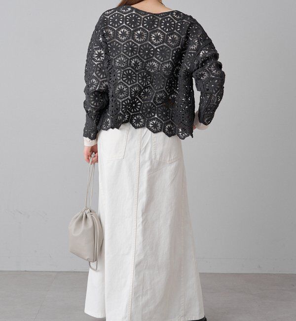  「カギ針編み風2WAYカーディガン」|カーディガン|