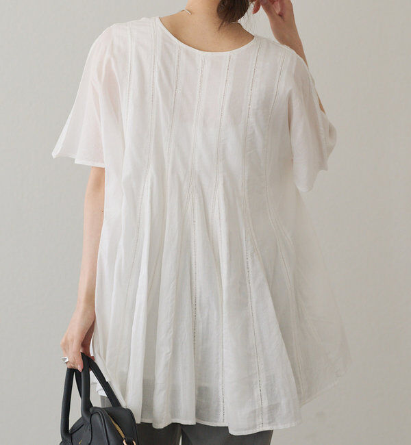  「インドボイルハシゴレースチュニック」|シャツ・ブラウス|