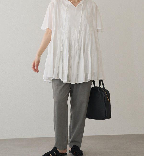  「インドボイルハシゴレースチュニック」|シャツ・ブラウス|