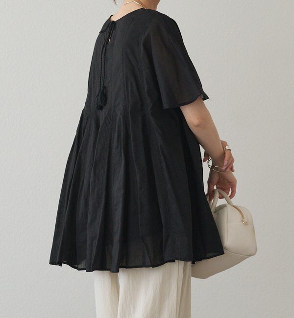  「インドボイルハシゴレースチュニック」|シャツ・ブラウス|