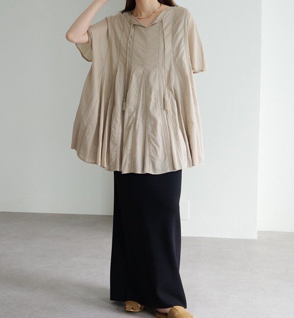  「インドボイルハシゴレースチュニック」|シャツ・ブラウス|