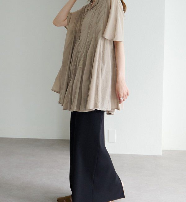  「インドボイルハシゴレースチュニック」|シャツ・ブラウス|