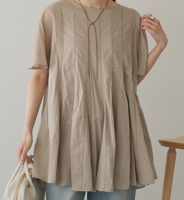  「インドボイルハシゴレースチュニック」|シャツ・ブラウス|