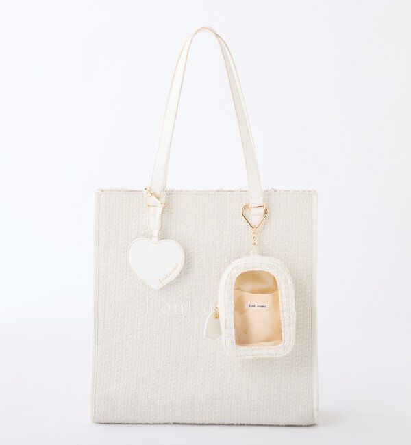  「【LouLoumei】8色展開／ハートチャーム付きトートバッグ／自立可能」|トートバッグ|