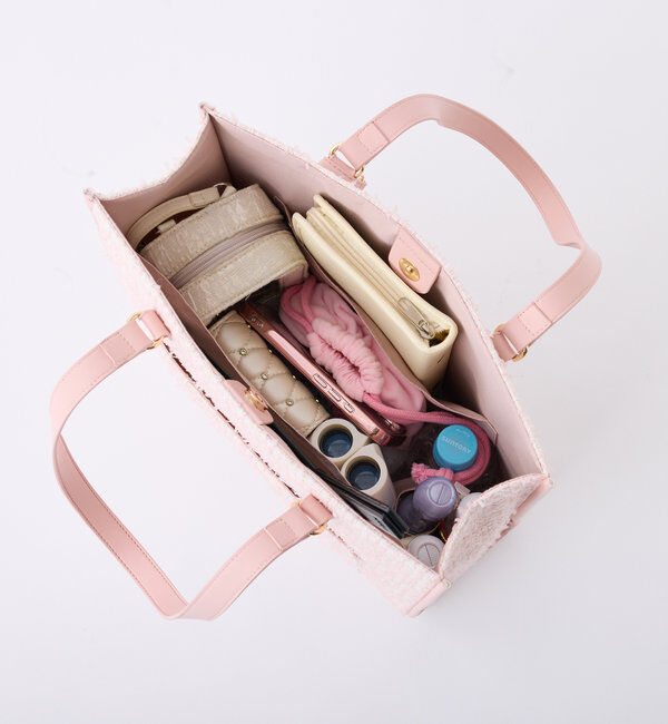  「【LouLoumei】8色展開／ハートチャーム付きトートバッグ／自立可能」|トートバッグ|