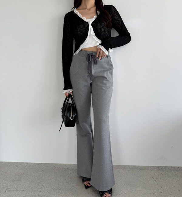  「レース切り替えシアーカーデ」|ニット・セーター|