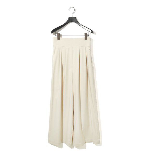 MIDIUMISOLID「MIDIUMISOLID for Ladies ハイウエストワイドパンツ」|その他|ライトベージュ