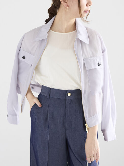 Te chichi「シアーショートジャケット」|その他|グレー