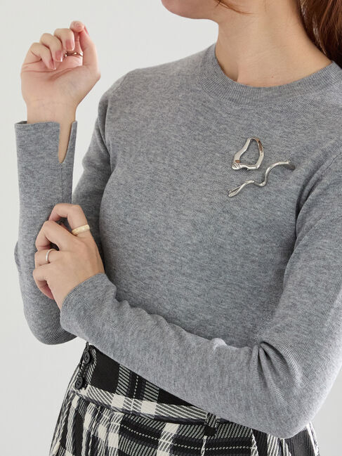 Te chichi「総針クルーネックニット」|ニット・セーター|