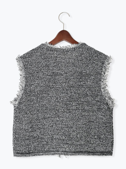 Te chichi「カノコ金釦フリンジニットベスト」|ニット・セーター|