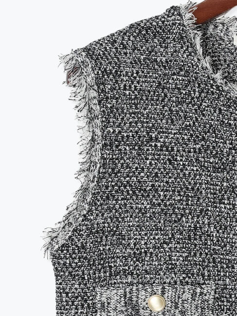 Te chichi「カノコ金釦フリンジニットベスト」|ニット・セーター|