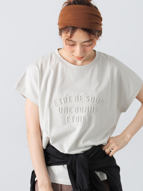 Lugnoncure「エンボスロゴTシャツ」|Tシャツ・カットソー|グレー