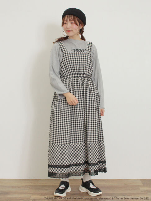 Samansa Mos2「【オズの魔法使】ギンガムワンピース」|ワンピース|ブラック