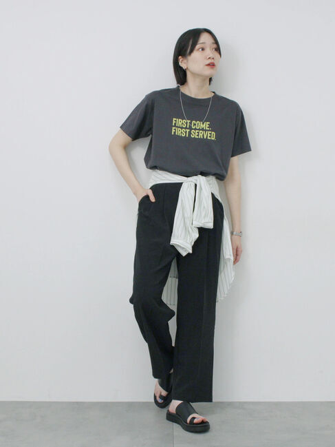 Samansa Mos2 blue「プリントTシャツ」|Tシャツ・カットソー|