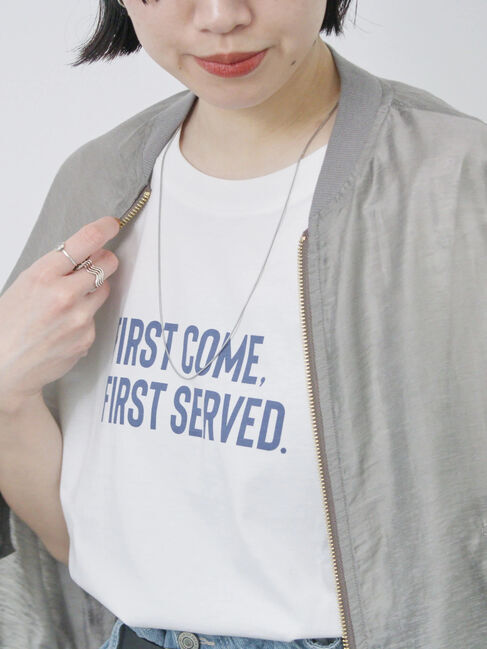 Samansa Mos2 blue「プリントTシャツ」|Tシャツ・カットソー|