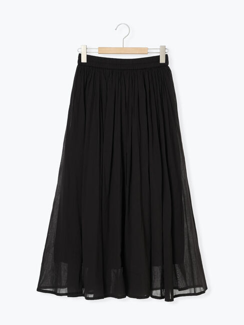 Samansa Mos2 blue「【Made in India】ボイルギャザースカート」|スカート|