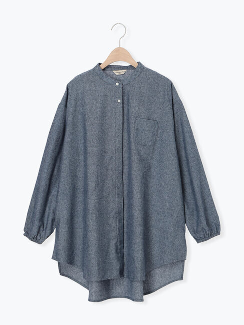 Samansa Mos2「【保温加工】チュニック」|シャツ・ブラウス|ネイビー