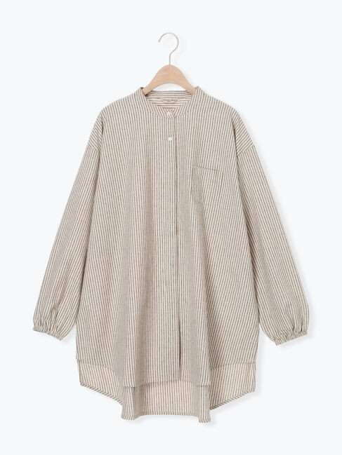 Samansa Mos2「【保温加工】チュニック」|シャツ・ブラウス|チャコールグレー