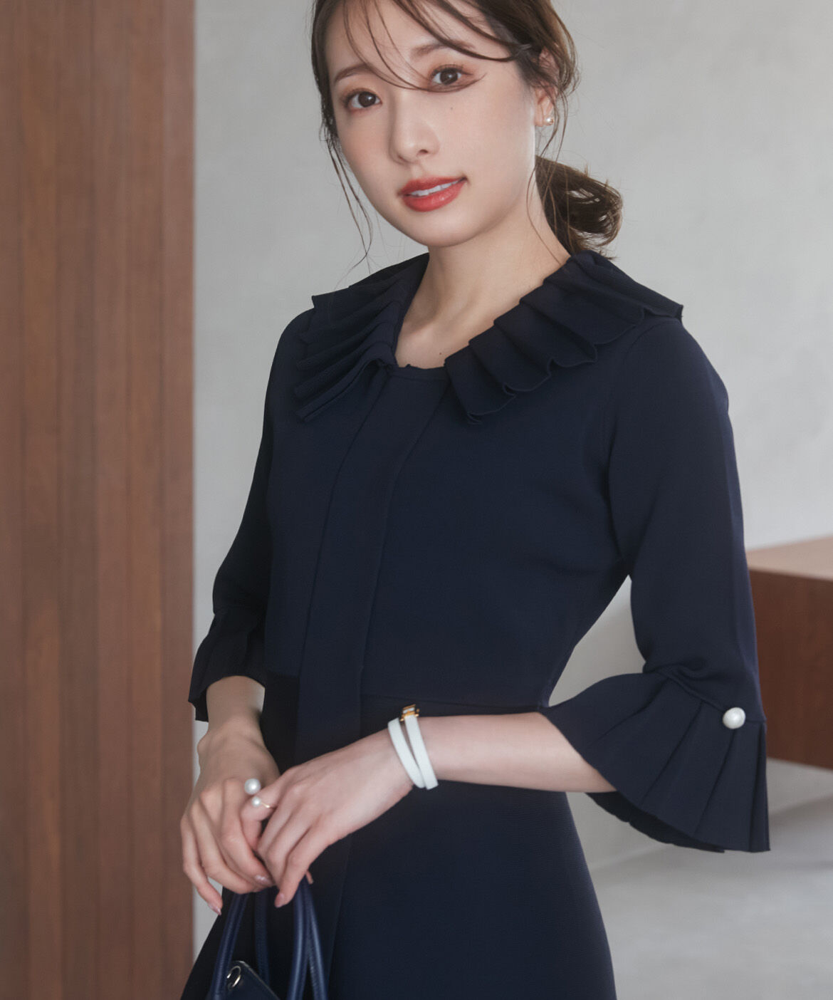 Maglie le cassetto「《大きいｻｲｽﾞ》華やかﾌﾟﾘｰﾂ今どきﾓｰﾄﾞﾆｯﾄﾜﾝﾋﾟｰｽ 」|ワンピース|