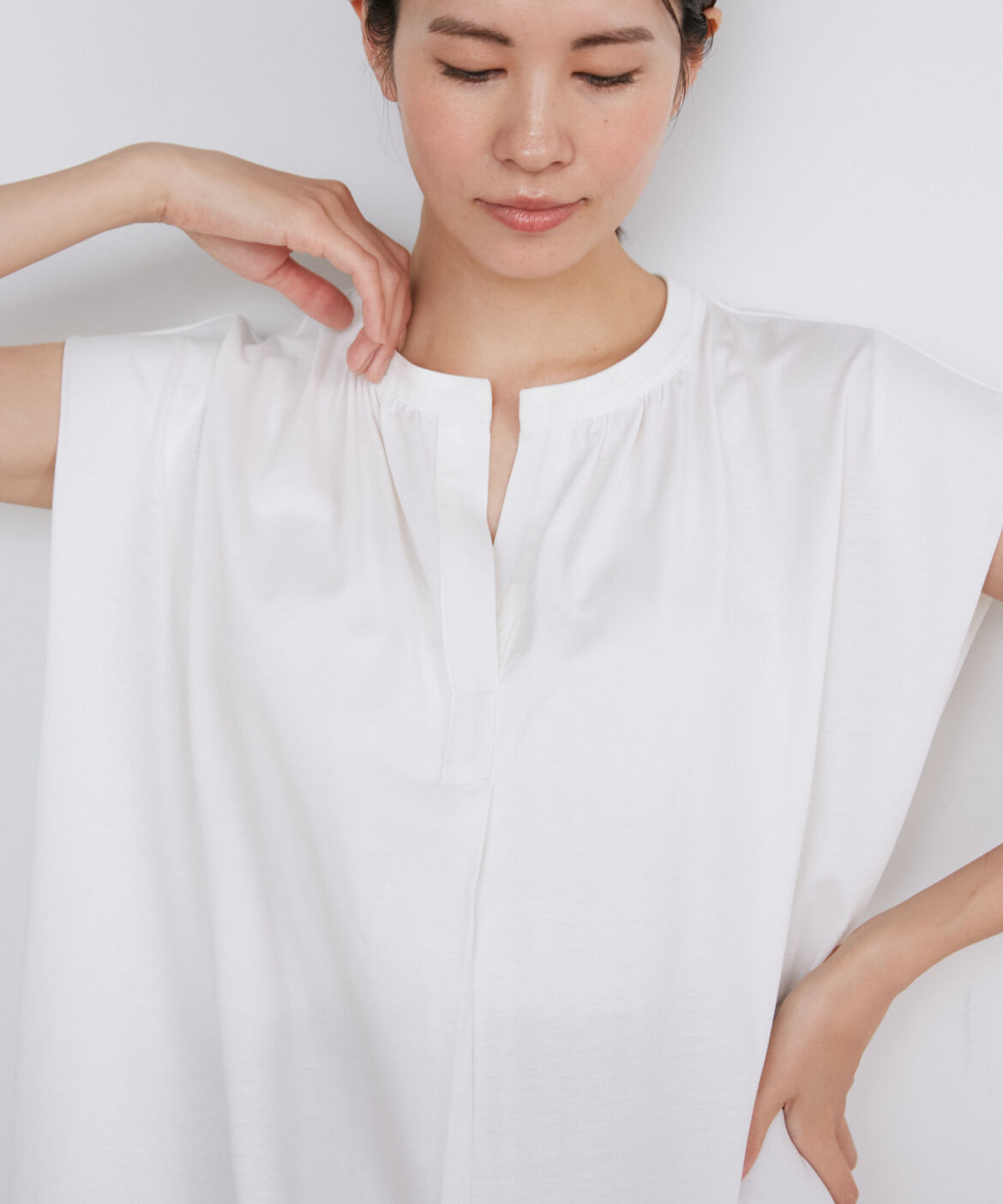 INED「フレンチスリーブブラウス」|Tシャツ・カットソー|