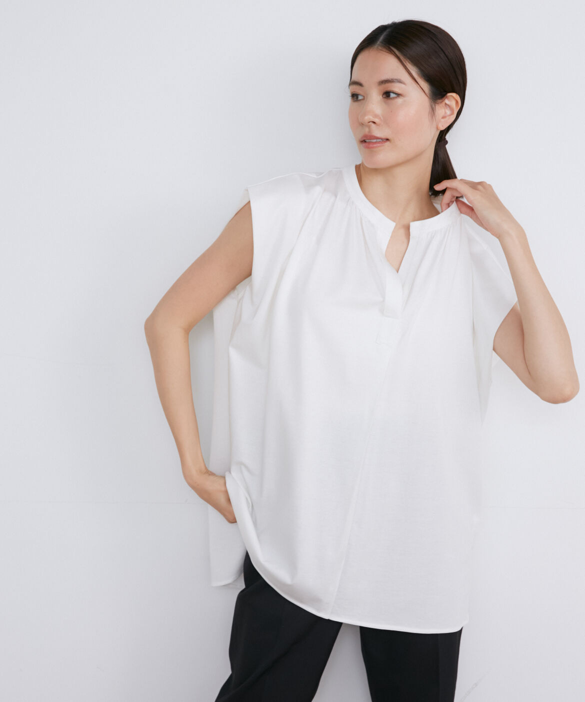 INED「フレンチスリーブブラウス」|Tシャツ・カットソー|