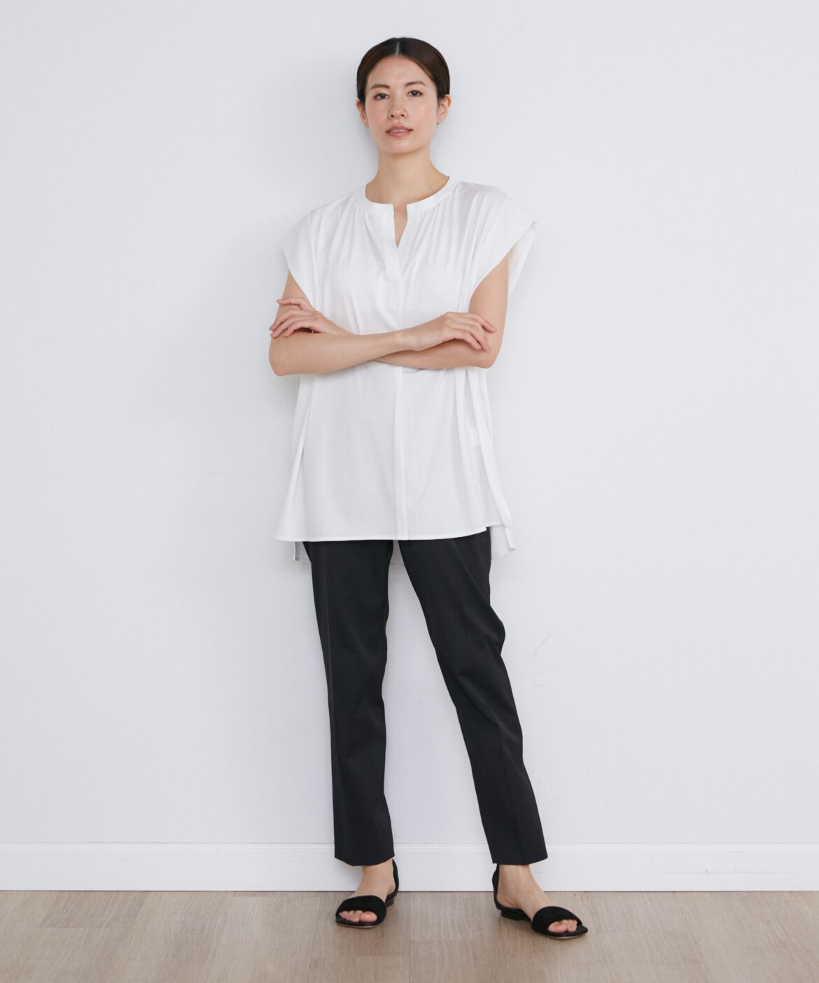 INED「フレンチスリーブブラウス」|Tシャツ・カットソー|