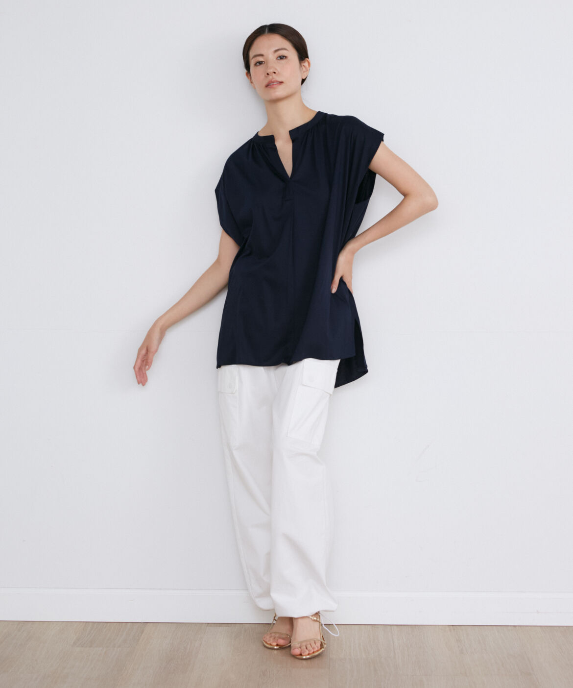 INED「フレンチスリーブブラウス」|Tシャツ・カットソー|