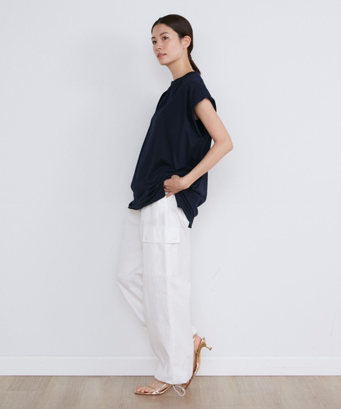 INED「フレンチスリーブブラウス」|Tシャツ・カットソー|