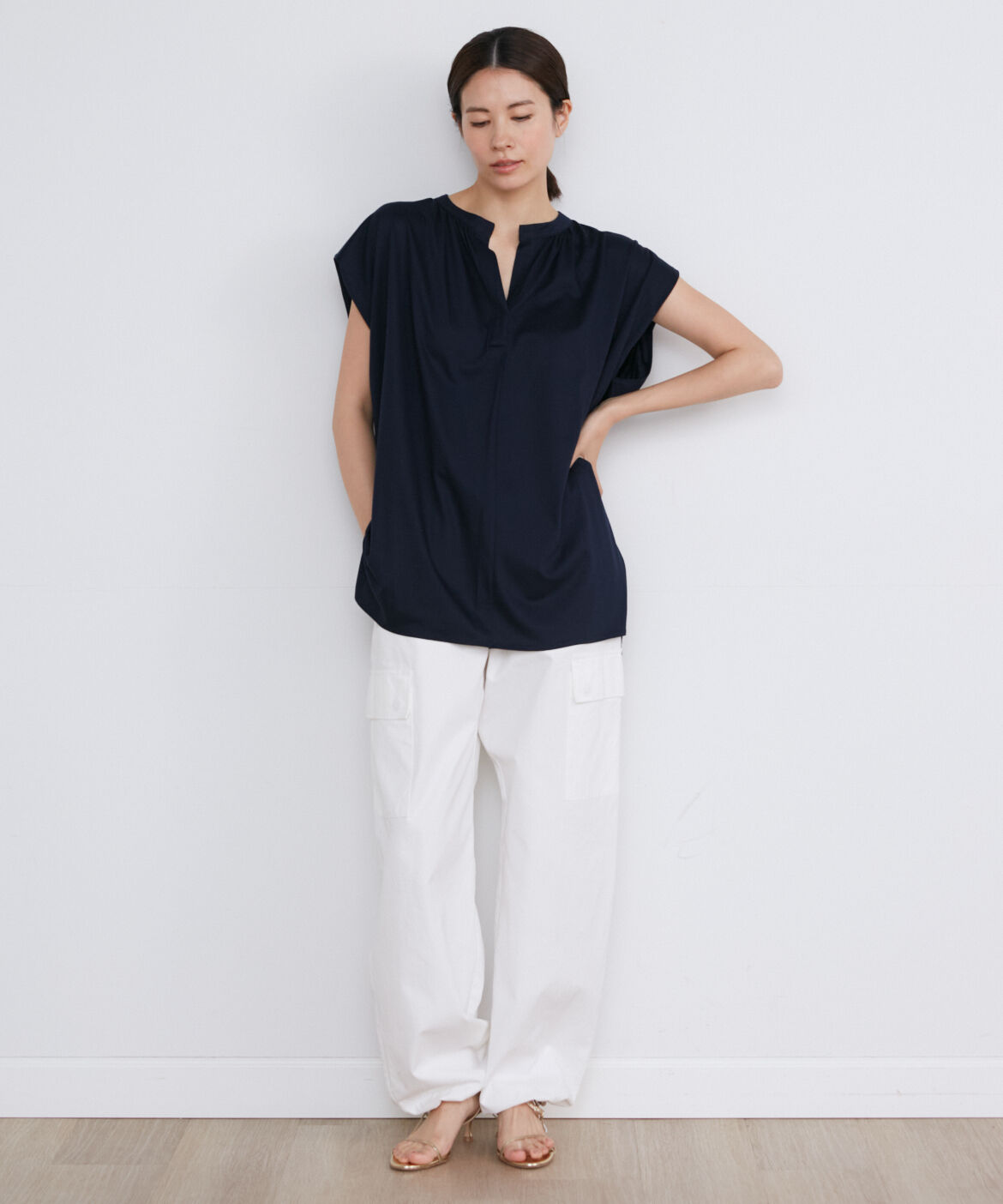 INED「フレンチスリーブブラウス」|Tシャツ・カットソー|