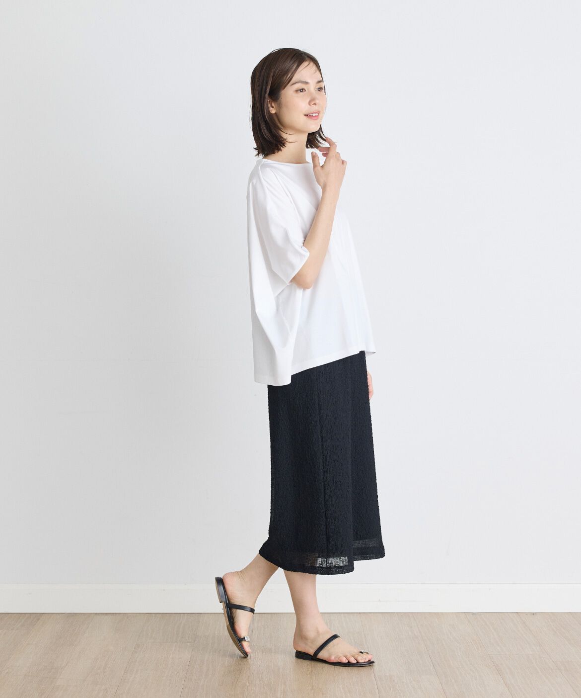 7-IDconcept.「《大きいサイズ》ビッグシルエットカットソー《SUPER COOL TOUCH COTTON》」|Tシャツ・カットソー|