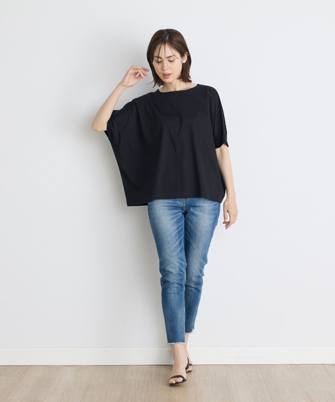 7-IDconcept.「《大きいサイズ》ビッグシルエットカットソー《SUPER COOL TOUCH COTTON》」|Tシャツ・カットソー|