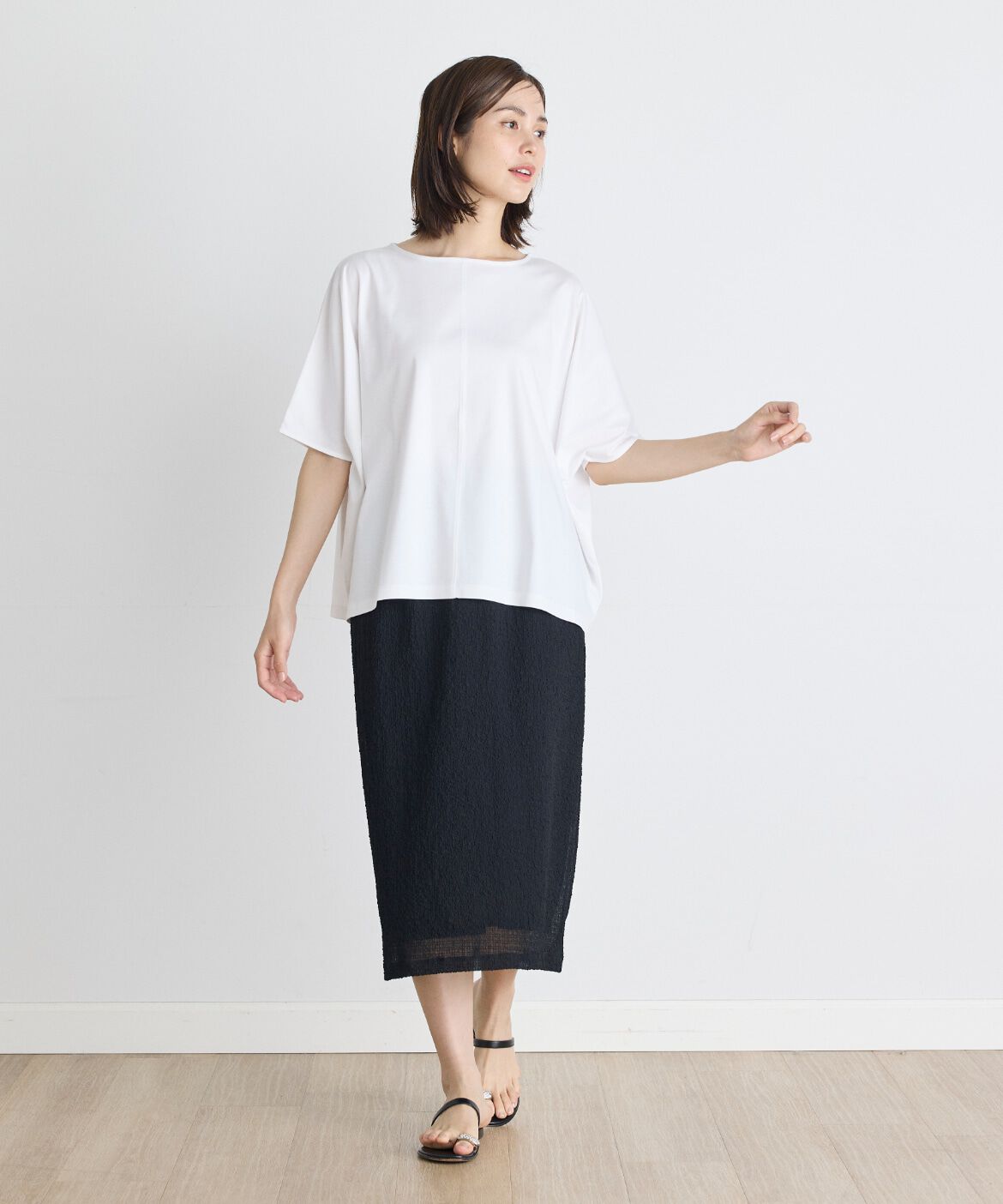 7-IDconcept.「《大きいサイズ》ビッグシルエットカットソー《SUPER COOL TOUCH COTTON》」|Tシャツ・カットソー|