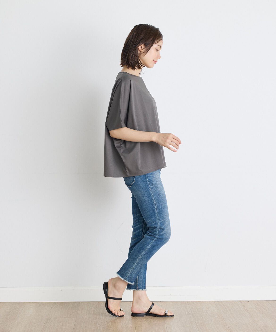 7-IDconcept.「《大きいサイズ》ビッグシルエットカットソー《SUPER COOL TOUCH COTTON》」|Tシャツ・カットソー|