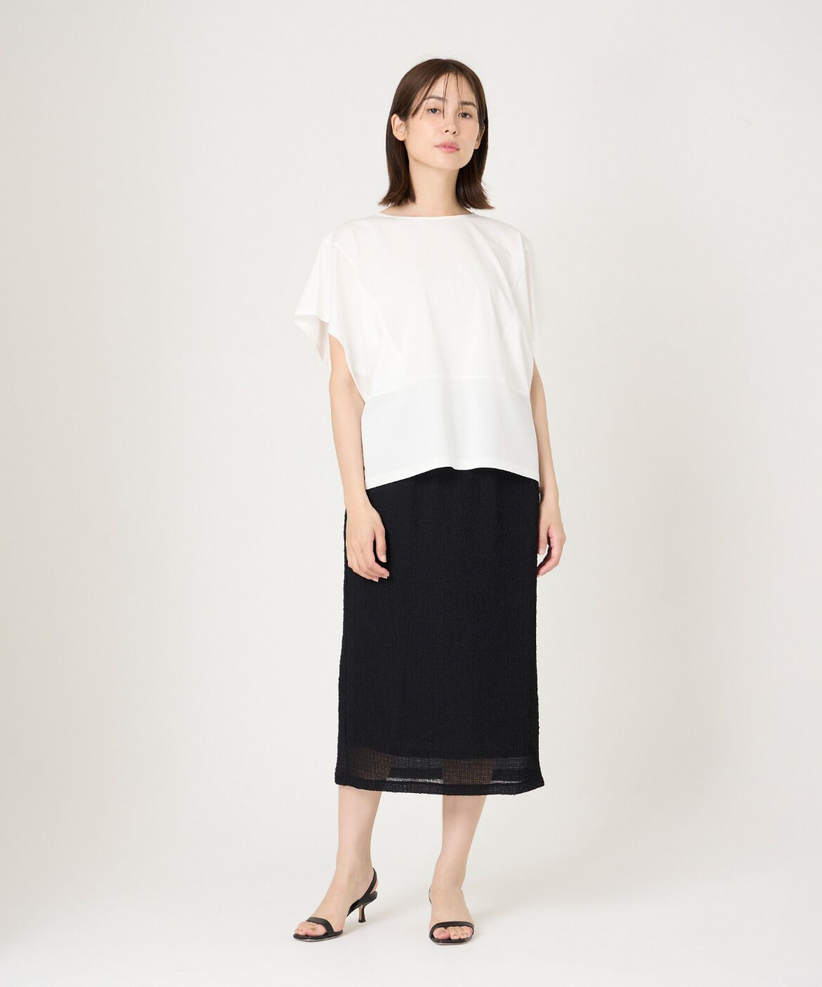 7-IDconcept.「《大きいサイズ》デザインスリーブカットソー」|Tシャツ・カットソー|