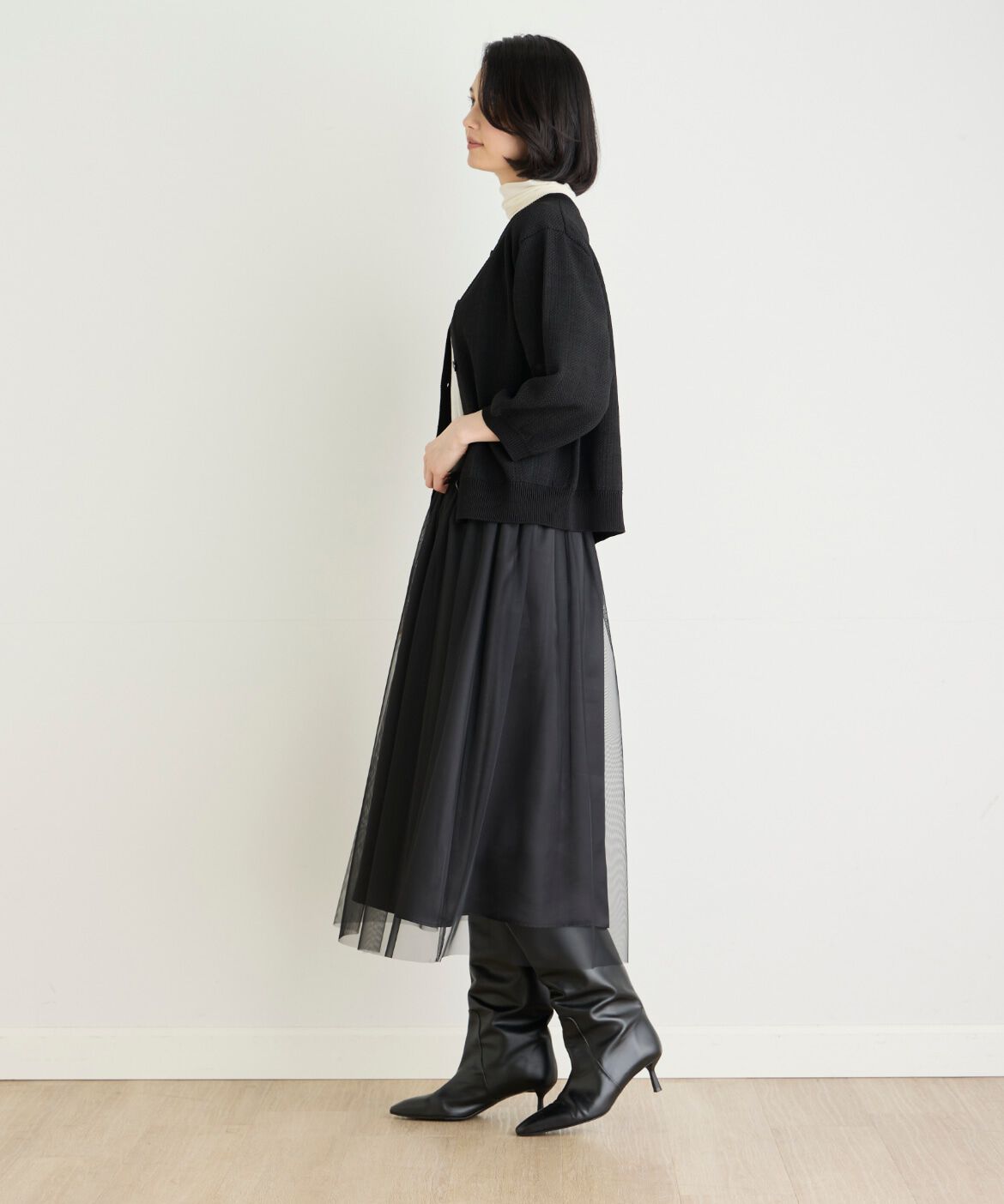 7-IDconcept.「ボリュームスリーブカーディガン」|カーディガン|