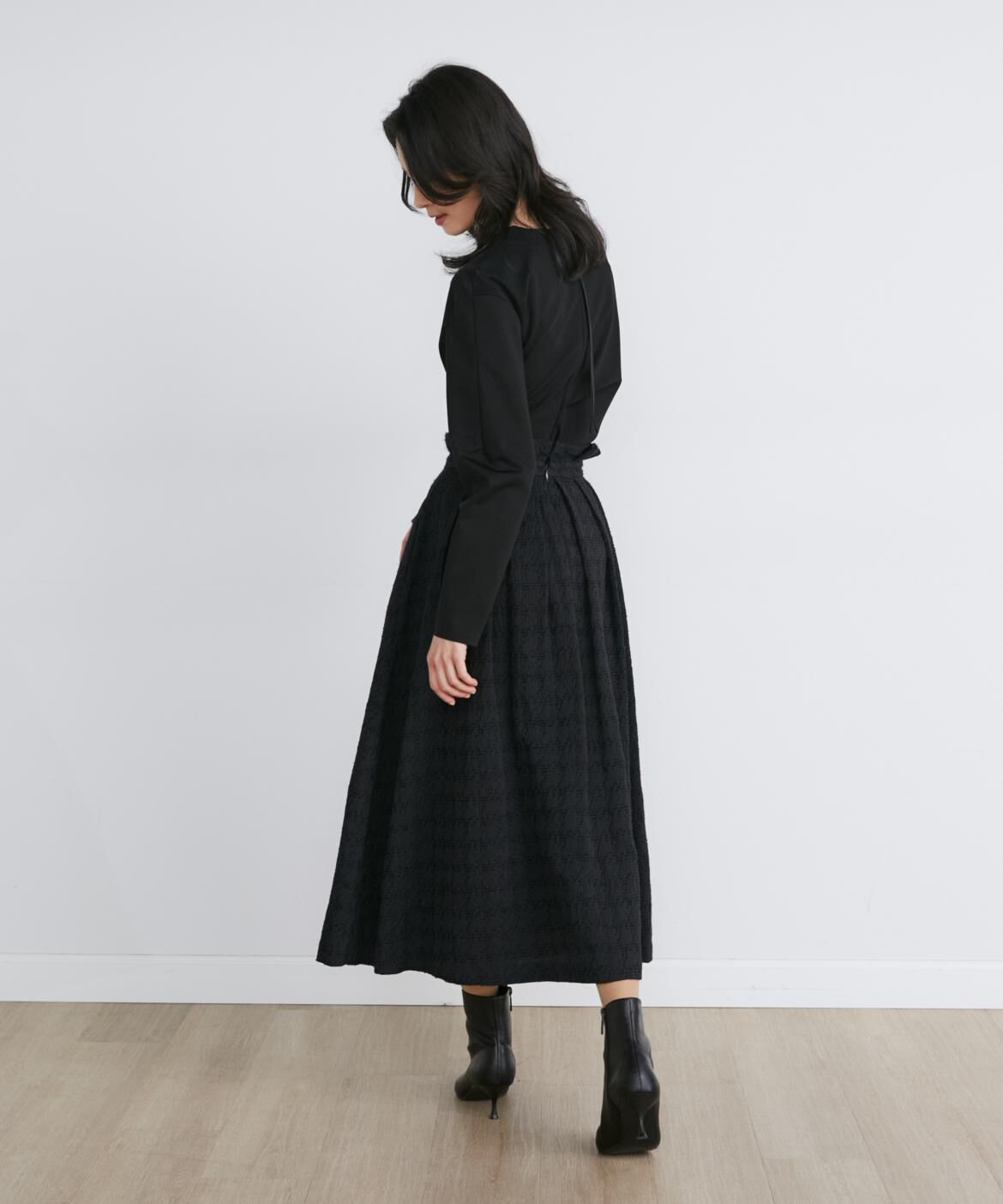 INED「千鳥ジャガードタックスカート《la veille by SUPERIOR CLOSET》」|スカート|