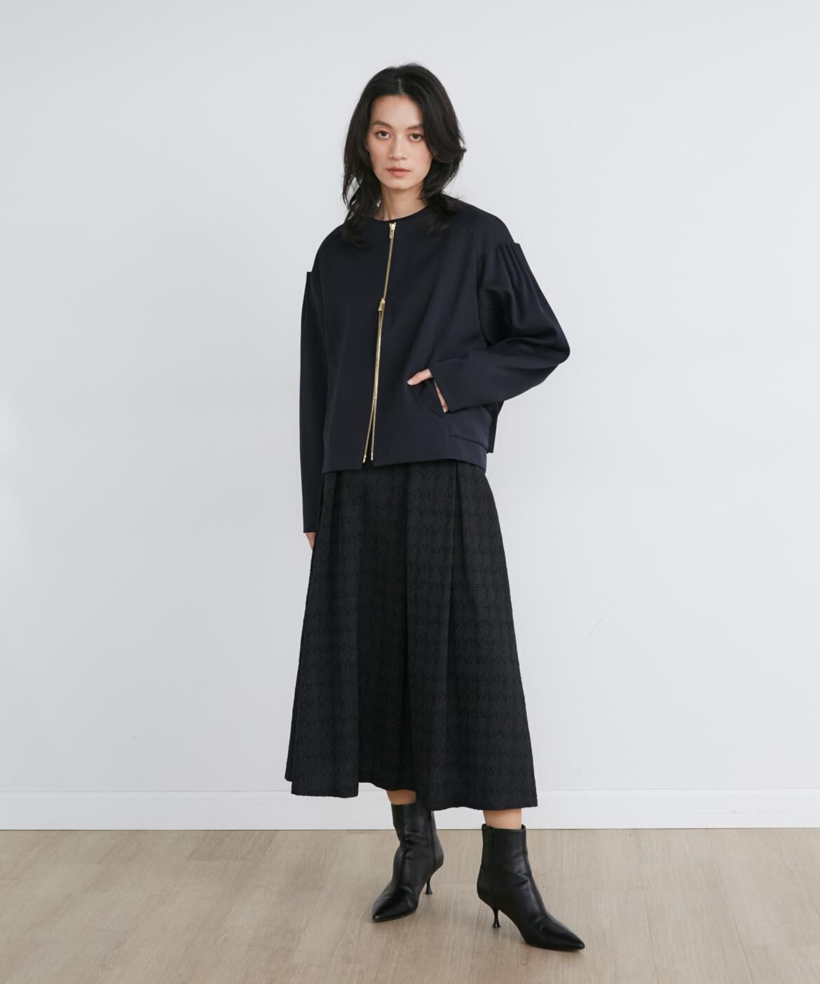 INED「千鳥ジャガードタックスカート《la veille by SUPERIOR CLOSET》」|スカート|