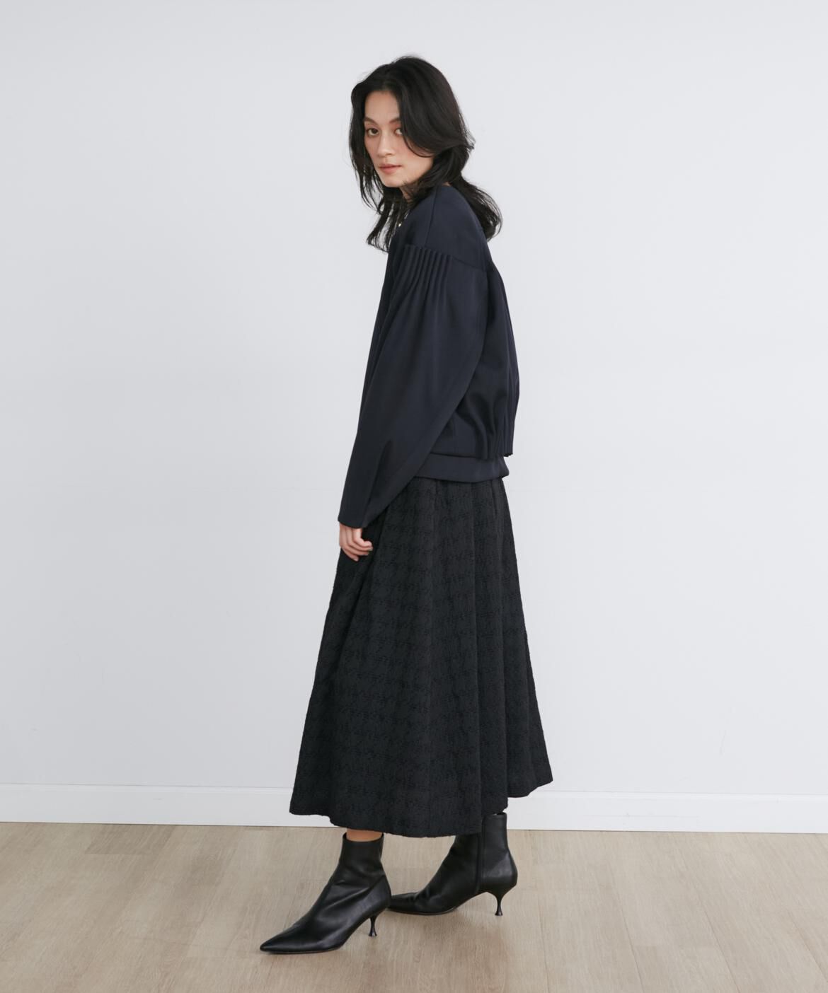 INED「千鳥ジャガードタックスカート《la veille by SUPERIOR CLOSET》」|スカート|