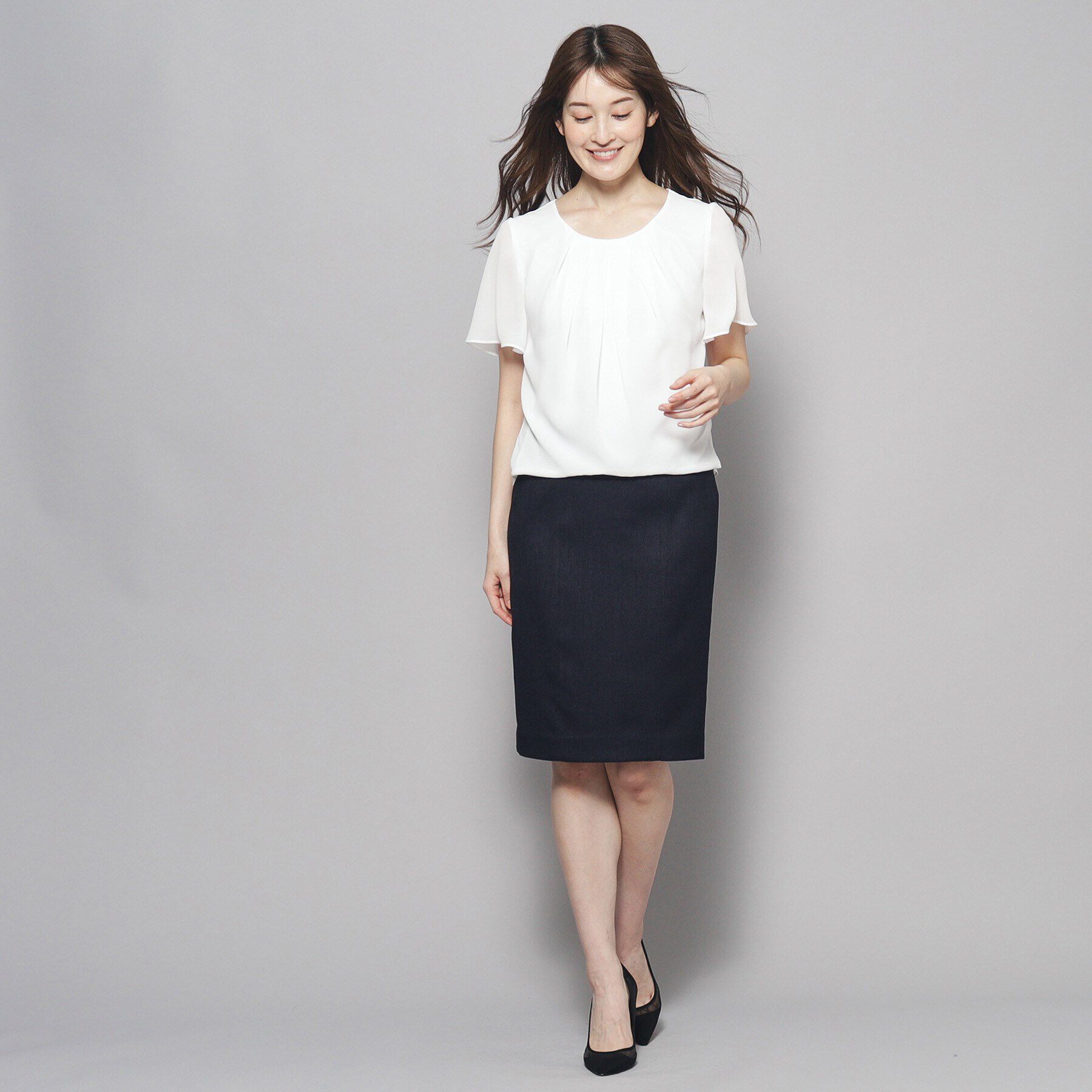 COUP DE CHANCE「【洗える／日本製】麻調タイトスカート」|スカート|