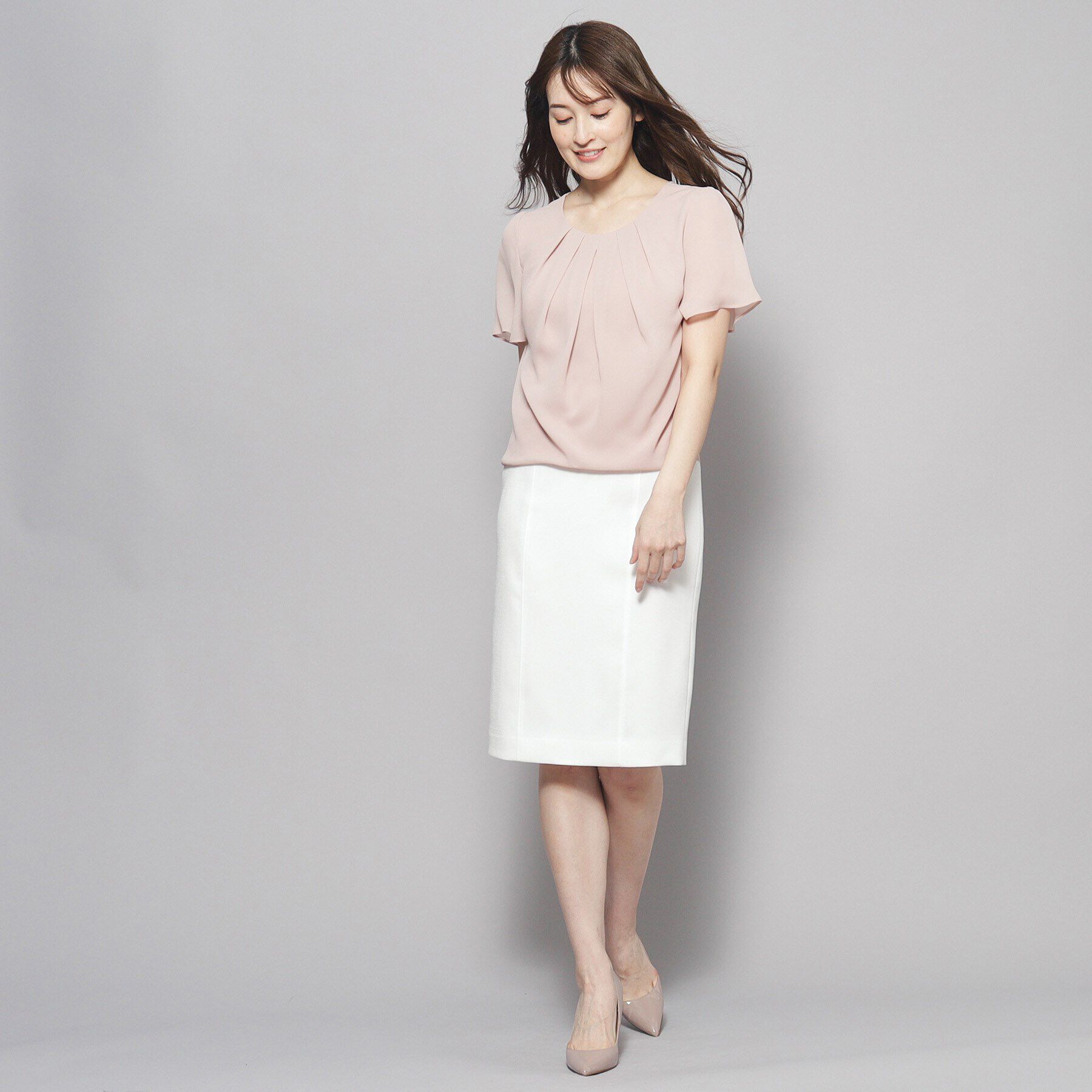 COUP DE CHANCE「【洗える／日本製】麻調タイトスカート」|スカート|