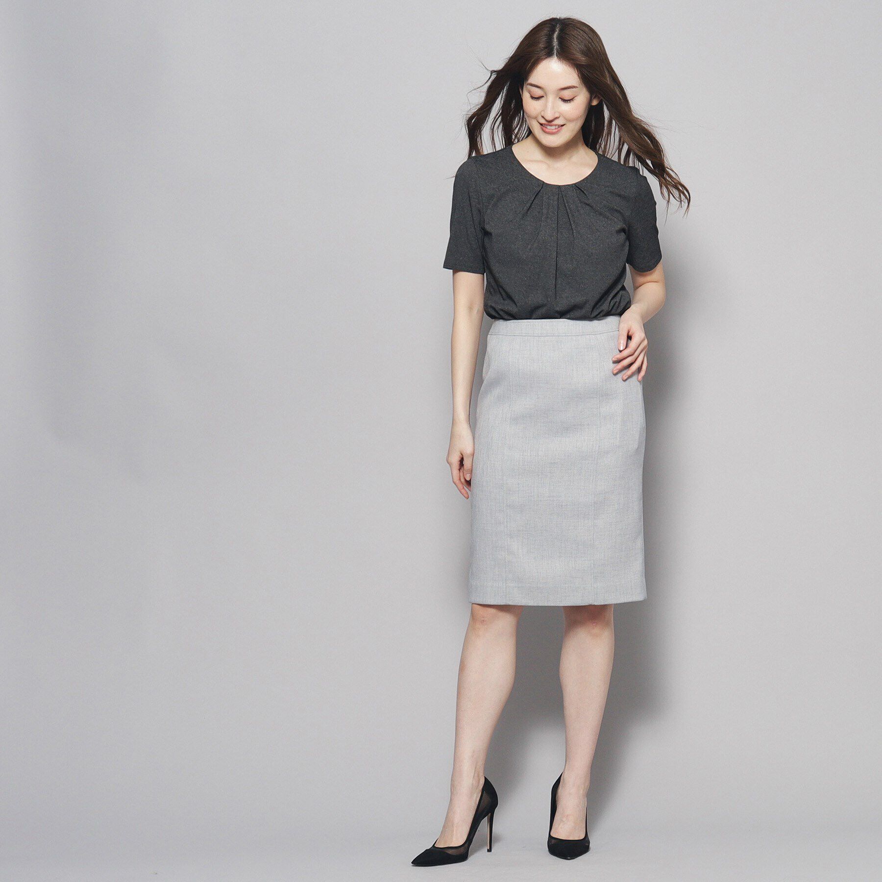 COUP DE CHANCE「【洗える／日本製】麻調タイトスカート」|スカート|