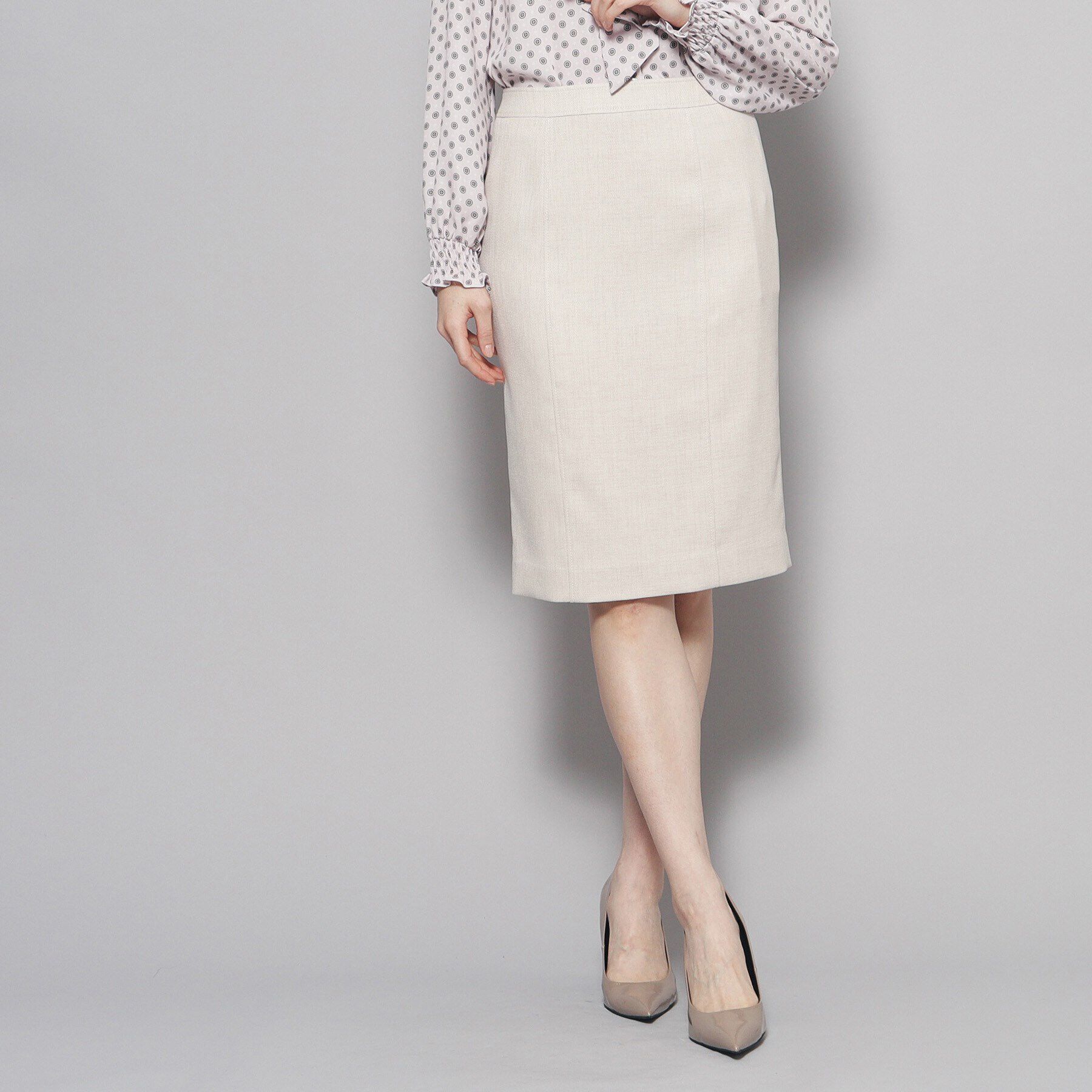 COUP DE CHANCE「【洗える／日本製】麻調タイトスカート」|スカート|