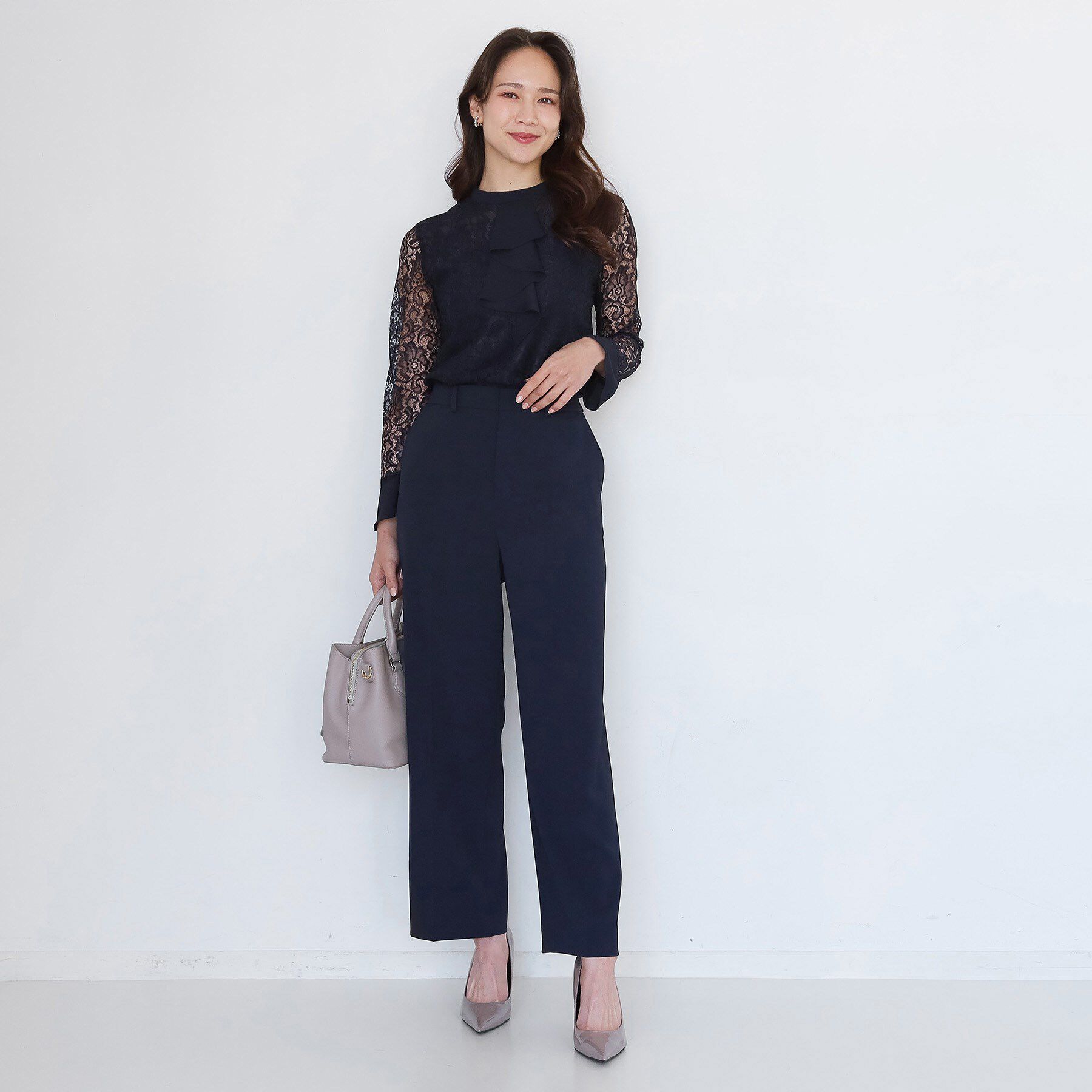 COUP DE CHANCE「【手洗い可／日本製／伸縮性／スーツ可】センタープレス入りストレートワイドパンツ」|その他|