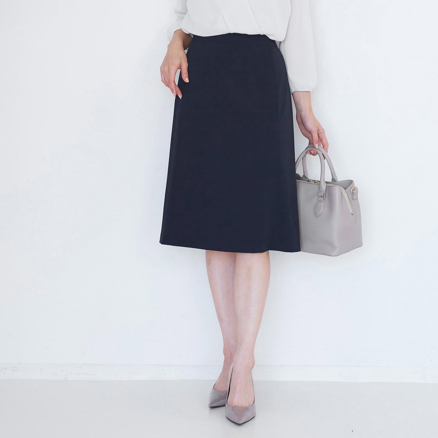 COUP DE CHANCE「【手洗い可／日本製／伸縮性／スーツ可】セミフレアースカート」|スカート|
