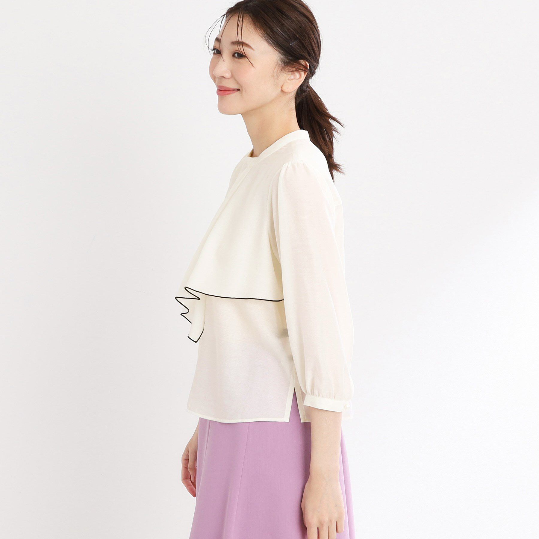 Reflect「【洗える】ラッフルフリルブラウス」|シャツ・ブラウス|