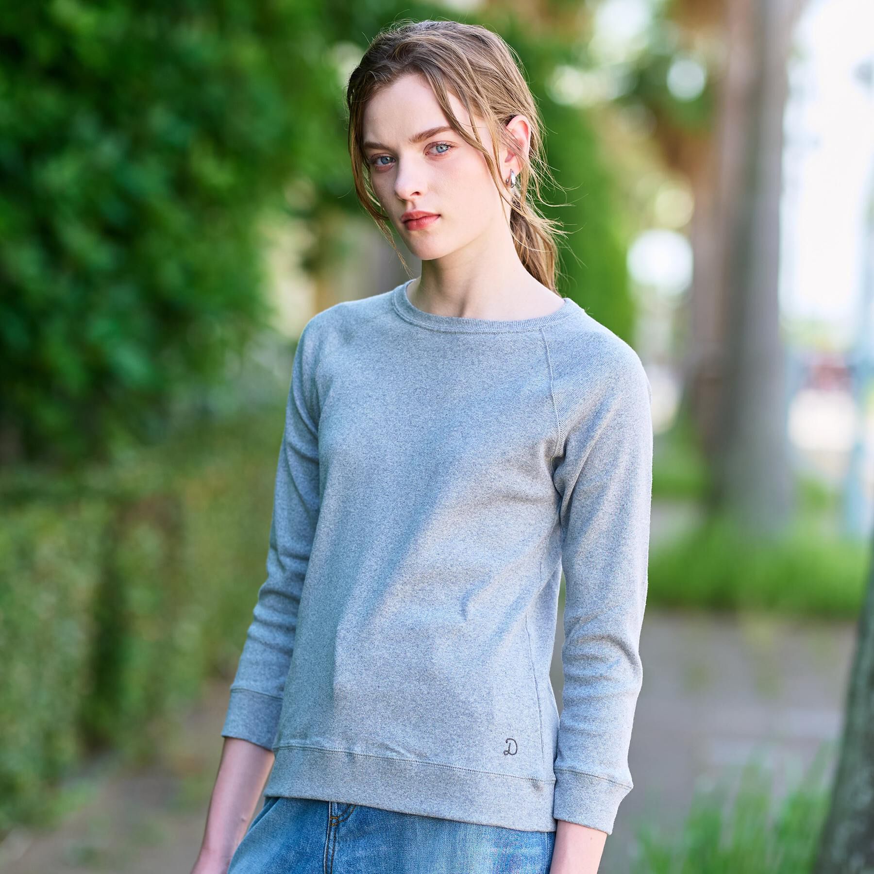 DRESSTERIOR「ラグランスリーブコットンプルオーバー」|パーカー|グレー(012)