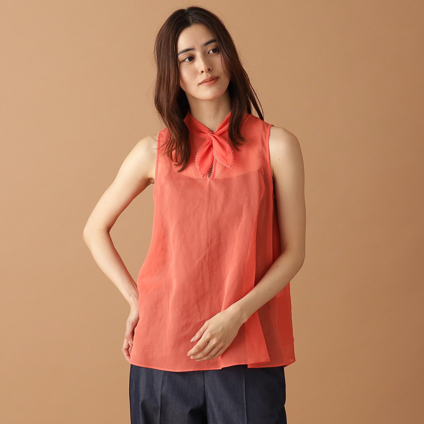 DRESSTERIOR「シアーリボンアーカイブブラウス」|シャツ・ブラウス|